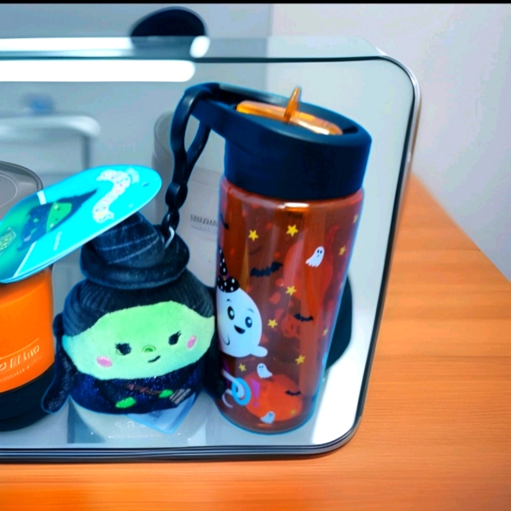 Halloween Squishmallow Wicked Elphaba 3" Clip-on With Free Orange Water Bottle